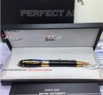 Perfect Replica Mont Blanc Daniel Defoe Ballpoint Pen - Black Resin Gold Clip